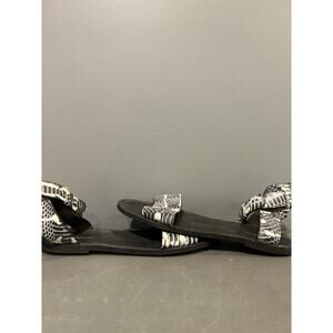 Vince Snake Print Ankle Strap Sandal Women's Size‎ 9.5 Black